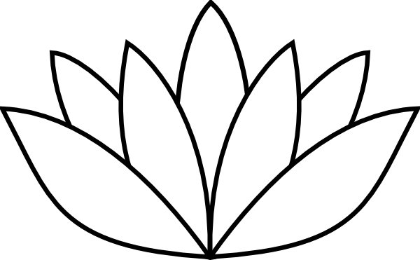 600x371 White Lotus Flower Clip Art - White Lotus Flower Drawing