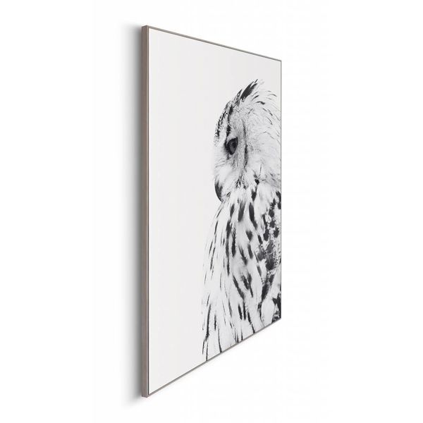 600x600 White Owl Framed Print - White Owl Drawing