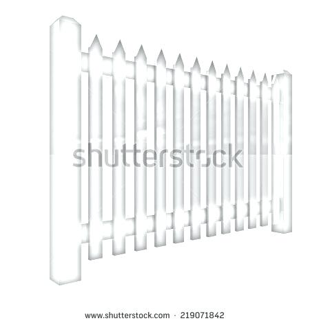 450x470 fence drawing - White Picket Fence Drawing