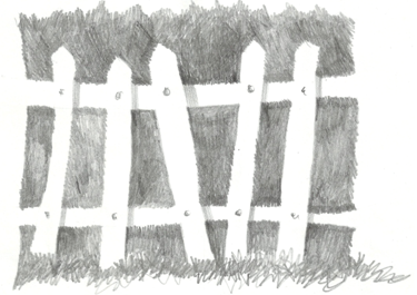 375x265 creating depth in nature drawing - White Picket Fence Drawing