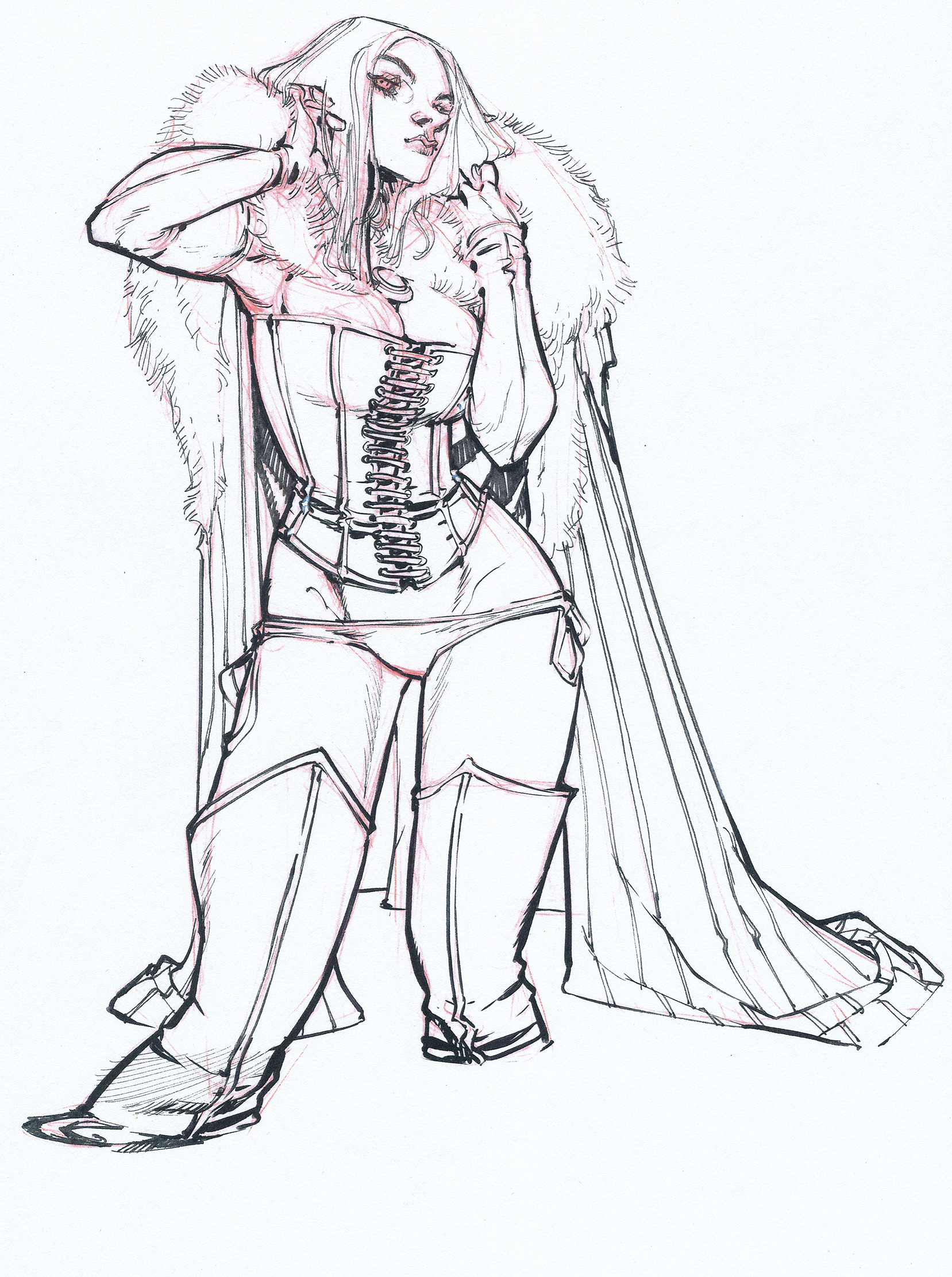 1657x2222 Eric Canete White Queen Artwork - White Queen Drawing