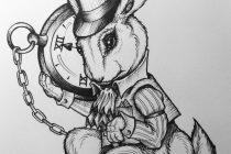 210x140 tag white rabbit alice in wonderland drawing - White Rabbit Alice In Wonderland Drawing