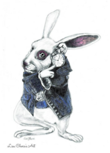 215x300 white rabbit drawing, alice in wonderland character art,nursery - White Rabbit Alice In Wonderland Drawing