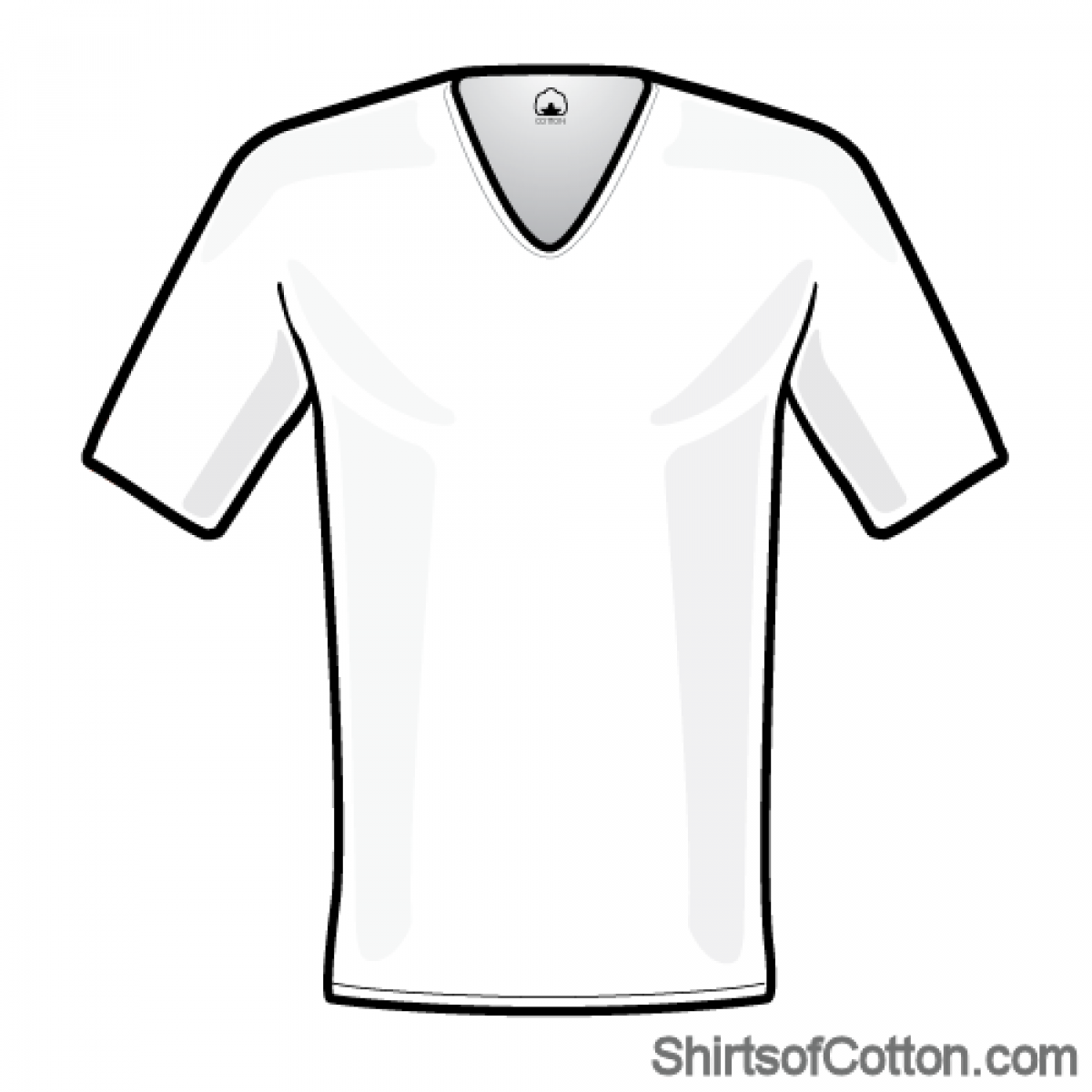 1200x1200 Perfect White Deep V Neck T Shirt - White Shirt Drawing