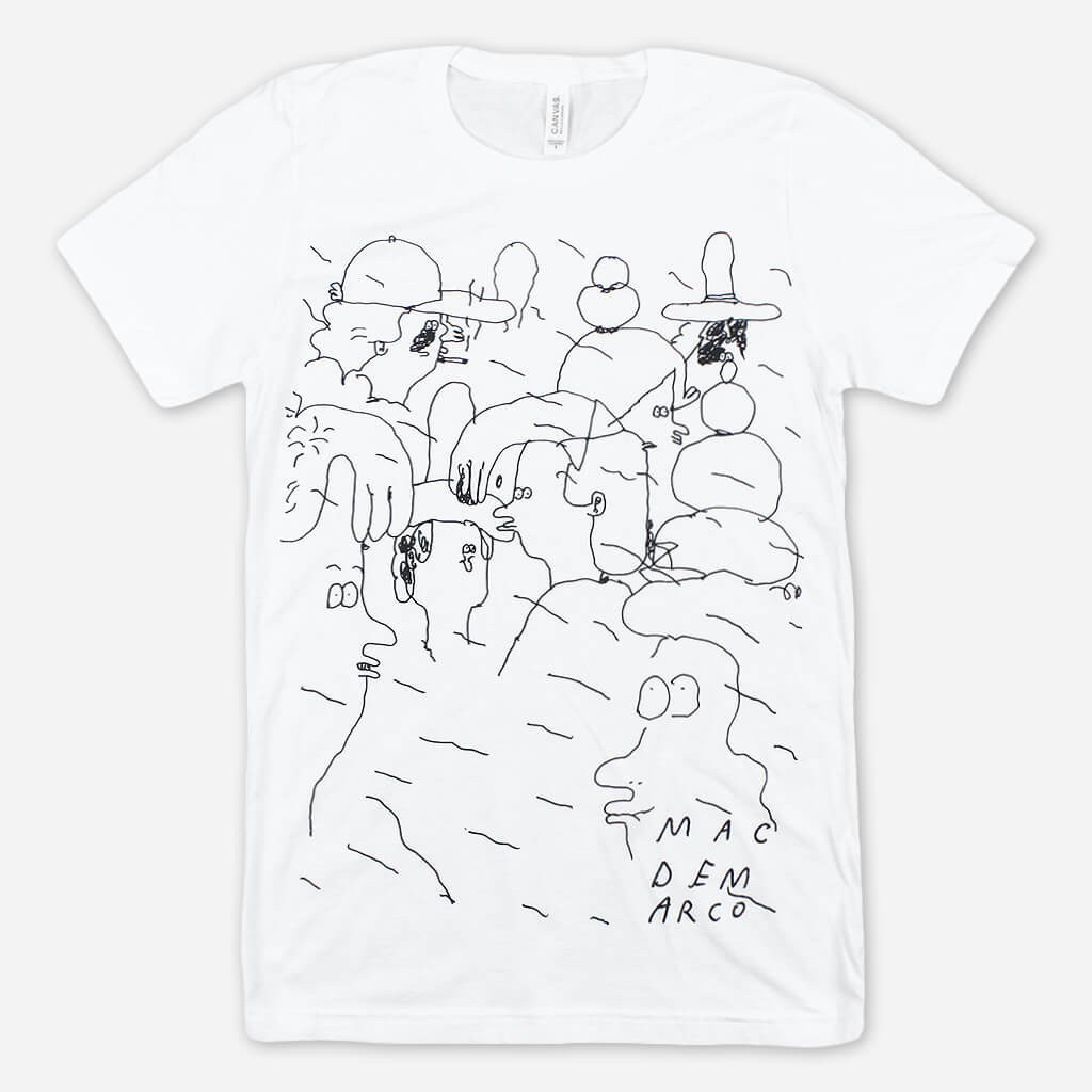 1024x1024 People Doodle White T Shirt Hello Merch - White T Shirt Drawing