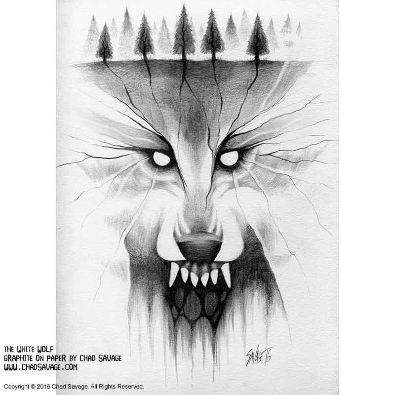 800x800 The White Wolf Original Drawing Online Store - White Wolf Drawing