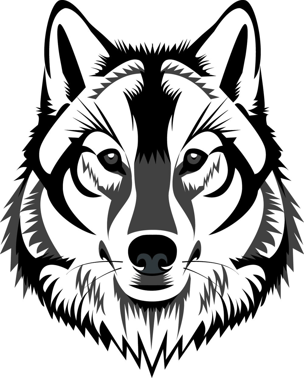 1000x1244 photo of for black white wolf drawing cricut - White Wolf Drawing
