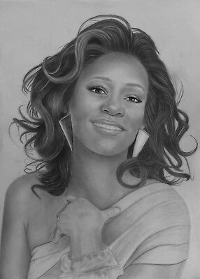286x400 whitney houston original graphite pencil drawing - Whitney Houston Drawing