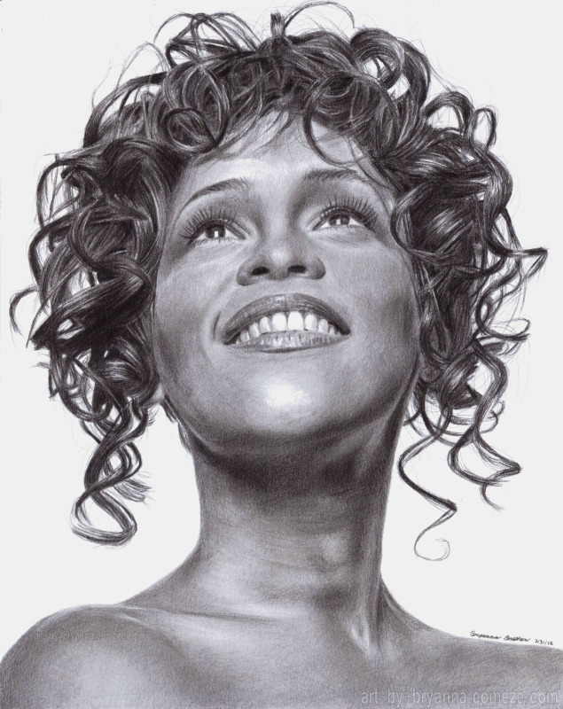 635x800 whitney houston tribute - Whitney Houston Drawing