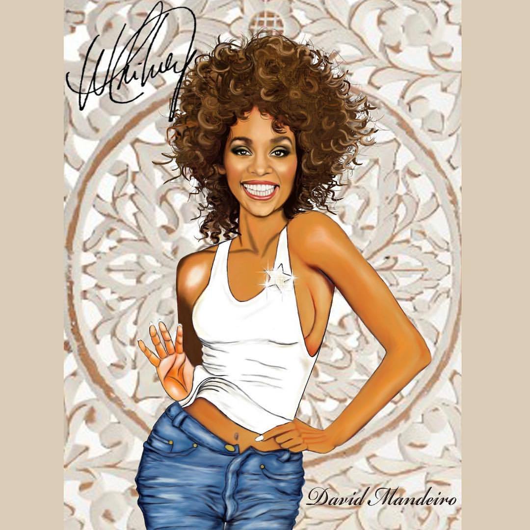 1080x1080 dmillustrations my diva whitney drawing - Whitney Houston Drawing