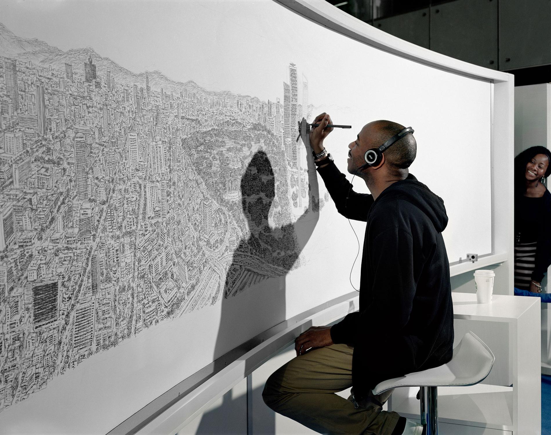 1900x1502 See This Incredible Artist Draw A Whole City From Memory People - Whole Drawing
