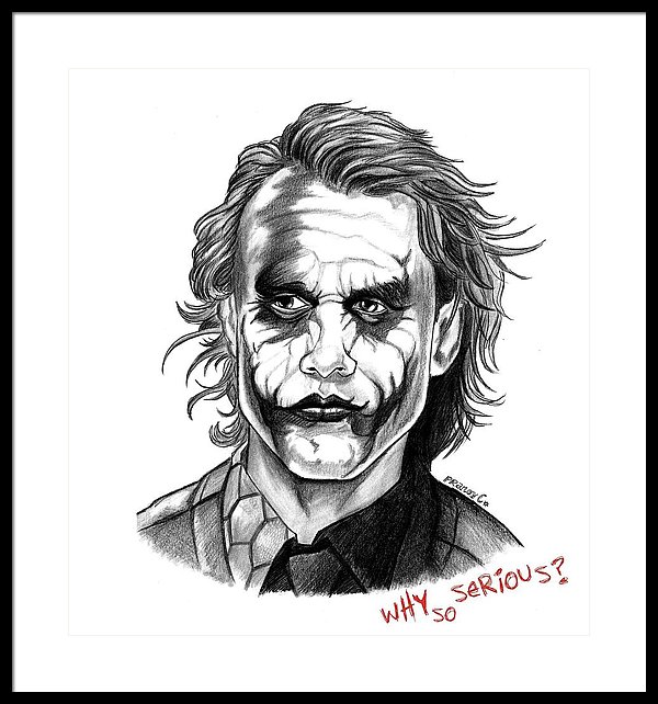 600x642 Joker - Why So Serious Drawing