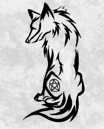 400x499 Wiccan Tattoo Style Body Tattoo - Wiccan Drawings