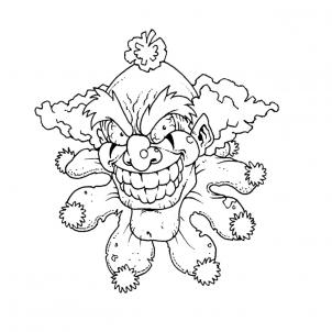 302x302 How To Draw Scary Clowns, Step - Wicked Clown Drawings