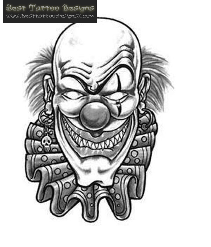 Gangster Clown Tattoo Drawings Best Tattoo Ideas