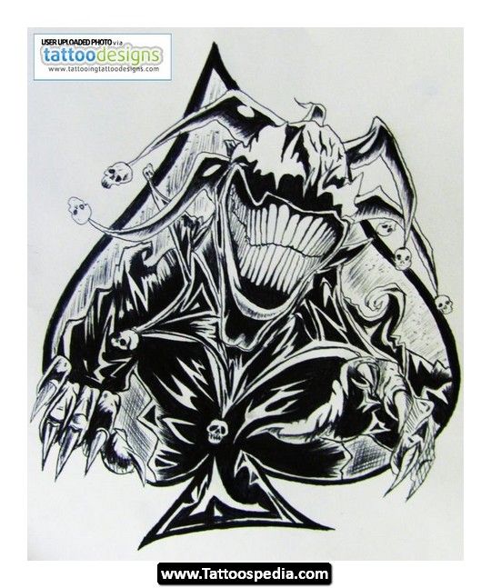 540x647 Wicked Tattoos Designs Tattoospedia On Wicked Clown Drawing At Com - Wicked Clown Drawings