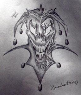 262x305 jester tattoo drawings - Wicked Jester Drawings