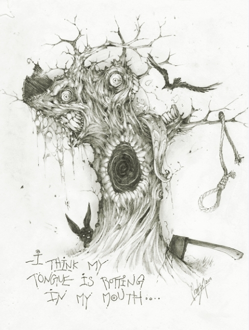 488x645 Evil Tree - Wicked Tree Drawings