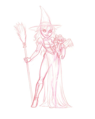 400x500 Wicked Witch On Behance - Wicked Witch Drawing