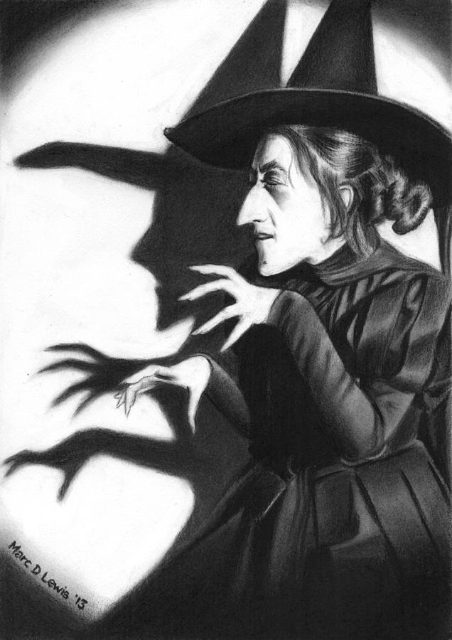 636x900 Wizard Of Oz - Wicked Witch Drawing