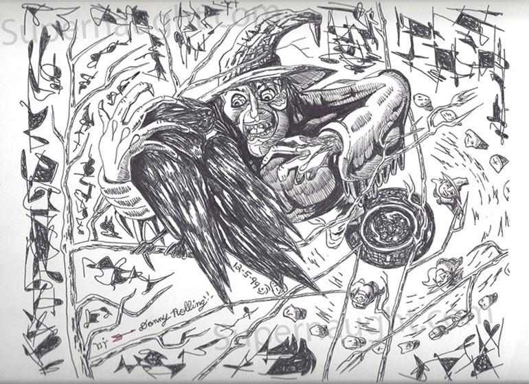 770x559 danny rolling wicked witch signed drawing supernaught - Wicked Witch Drawing