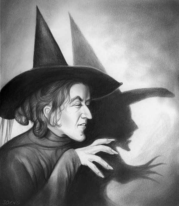 599x687 wicked witch of the west art print - Wicked Witch Of The West Drawing