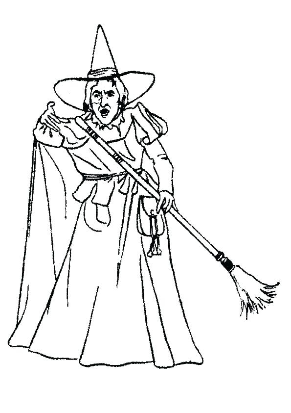 595x842 wicked witch of the west coloring pages wicked witch drawing - Wicked Witch Of The West Drawing