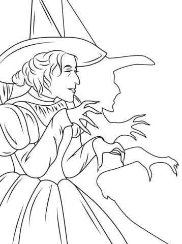 358x480 chic design wicked witch of the west coloring pages wizard oz - Wicked Witch Of The West Drawing