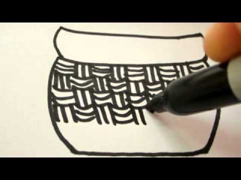 480x360 how to draw easter egg basket real easy !!! - Wicker Basket Drawing