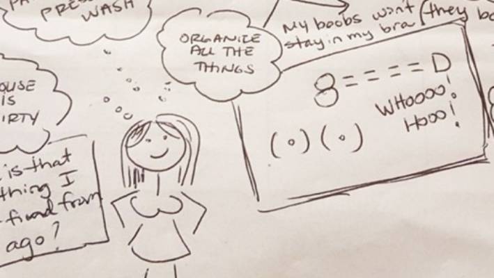 709x400 husband asks wife to draw what she is thinking, does not expect - Wife Drawing