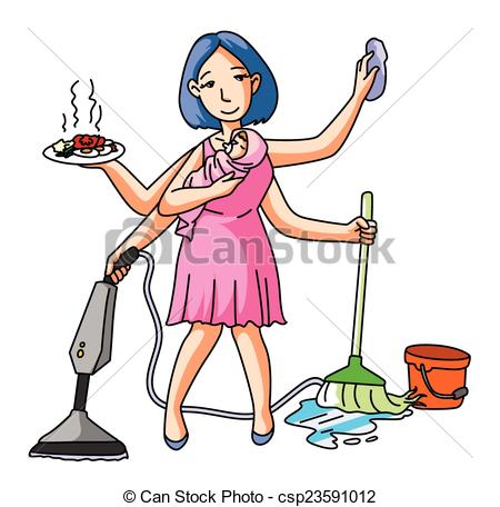 450x456 maid vs wife voices in my head - Wife Drawing