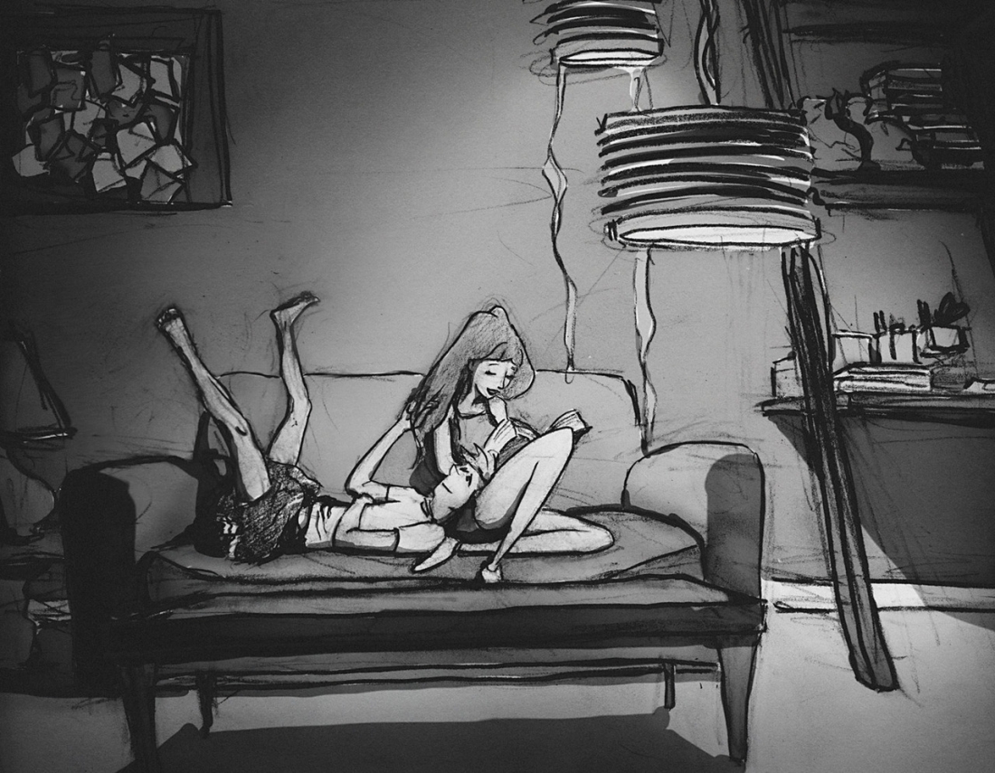 1100x855 drawings husband spends a whole year illustrating every - Wife Drawing