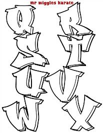 206x266 Mr Wiggles Karate Alphabet Tattoo Images In Graffiti - Wiggles Drawing