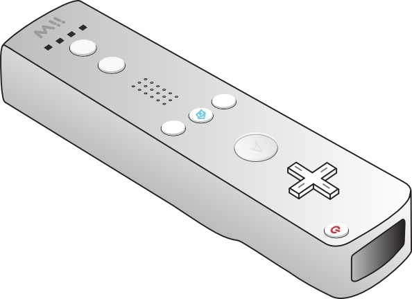 594x432 Wii Remote Clip Art Free Vector In Open Office Drawing - Wii Drawing