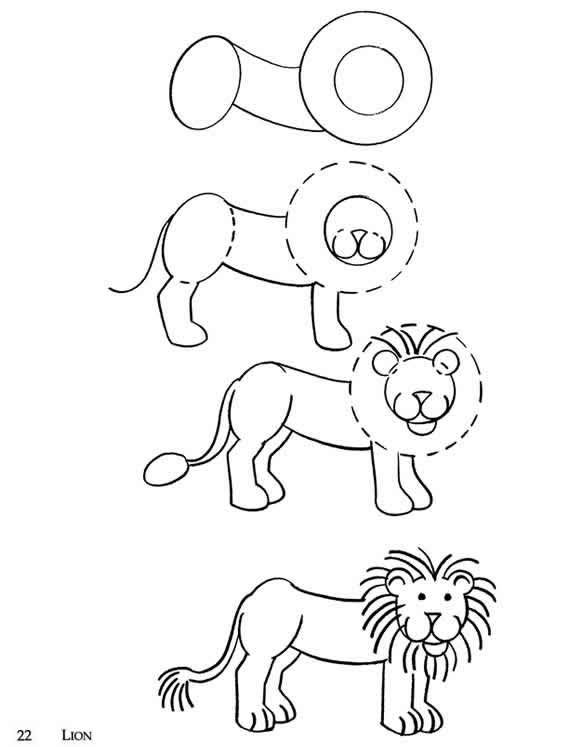 575x747 how to draw wild animals animals - Wild Animals Drawing