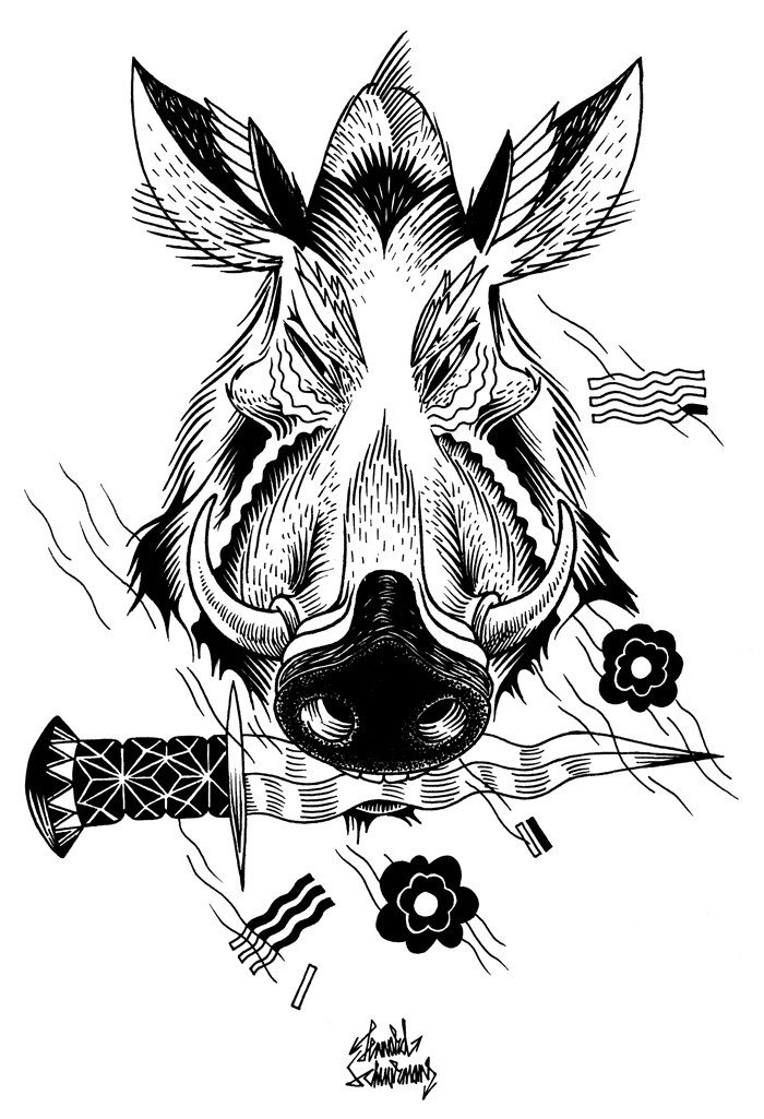 700x1025 lennard schuurmans blog archive lennard schuurmans boys like - Wild Boar Drawing