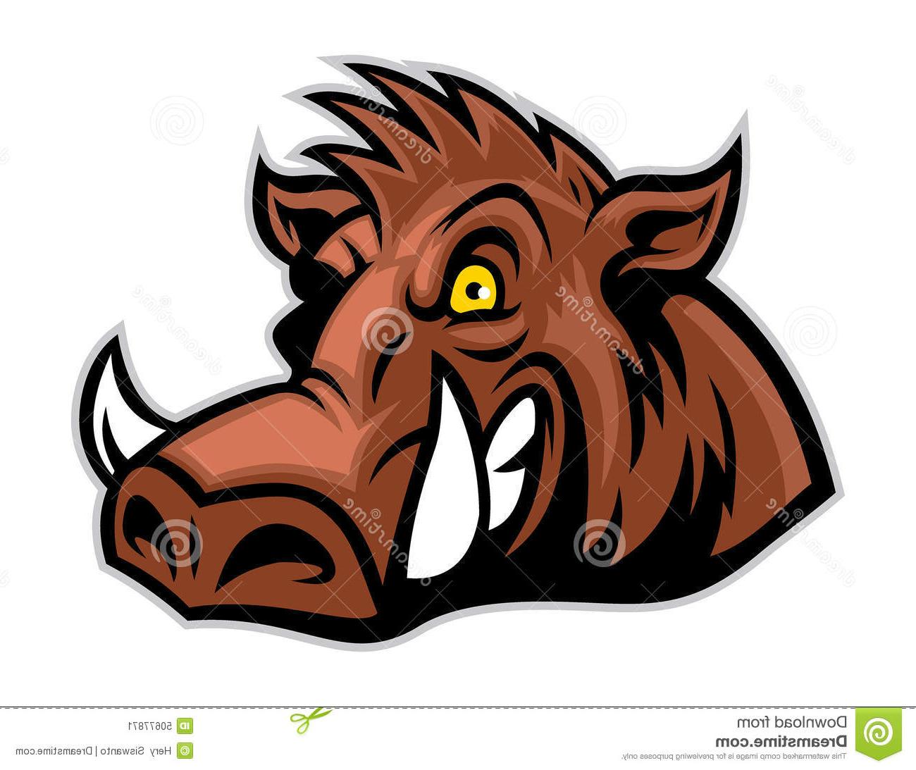 1300x1093 best wild hog head vector drawing vector art library - Wild Hog Drawing