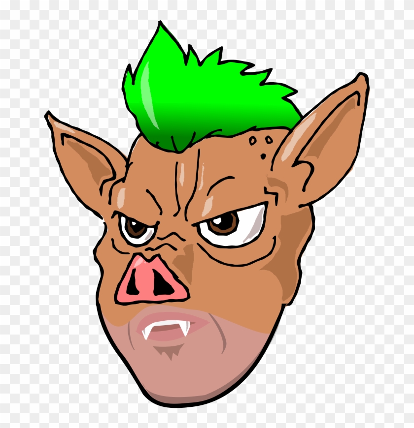 840x870 mohawk hairstyle drawing clip art - Wild Hog Drawing