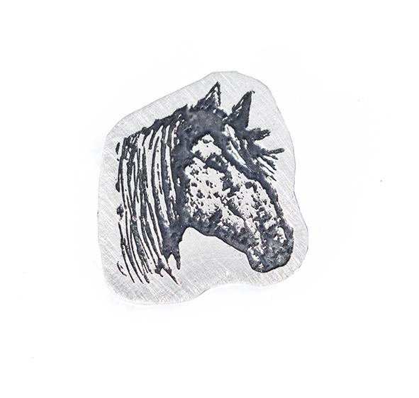 591x562 silver wild horse brooch quality wild horse gift for her - Wild Horse Drawing
