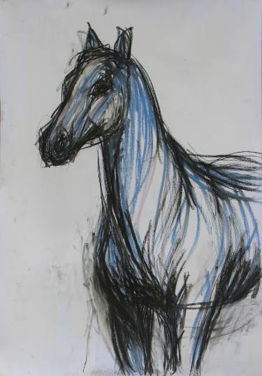 375x537 Wild Horses Drawing - Wild Horse Drawing