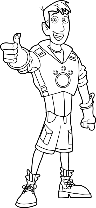 370x799 wild kratts coloring pages - Wild Kratts Drawing