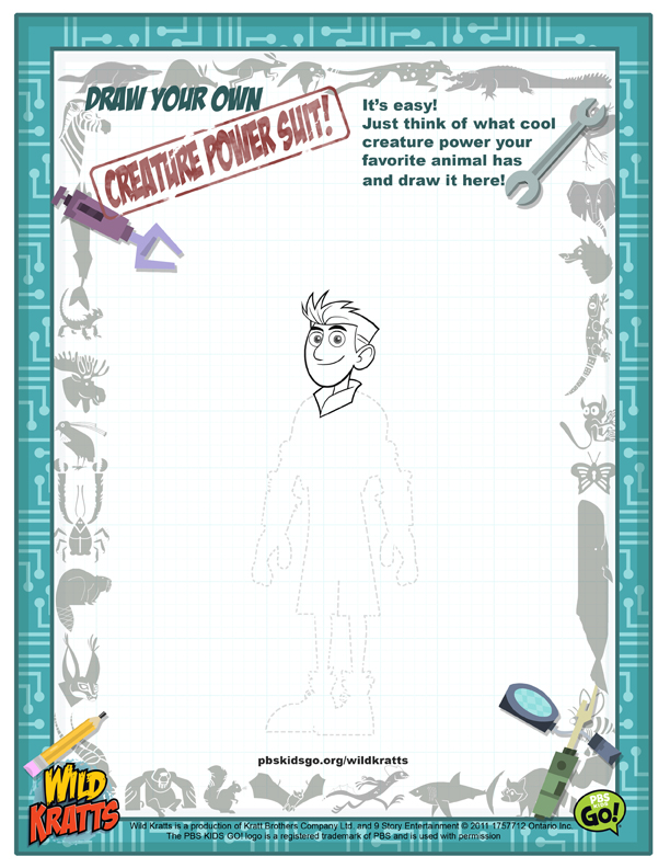 612x792 chris draw cps - Wild Kratts Drawing