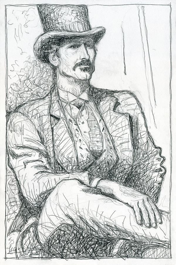 600x900 wild west gambler drawing - Wild West Drawing