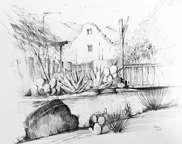375x297 wild west ranch drawing - Wild West Drawing