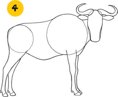 386x318 Wildebeest - Wildebeest Drawing