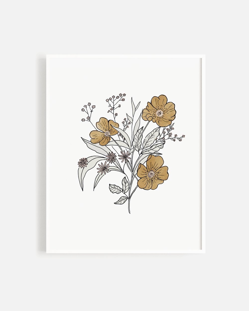 1000x1250 wildflower bouquet print rylee + cru - Wildflower Bouquet Drawing