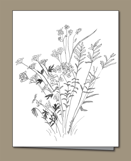 526x650 wildflower bouquet - Wildflower Bouquet Drawing