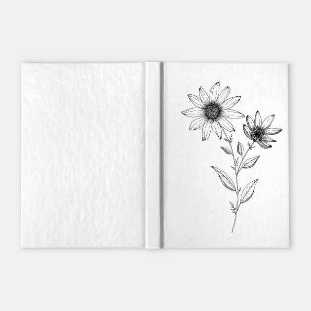 630x630 wildflower ink drawing - Wildflower Drawing