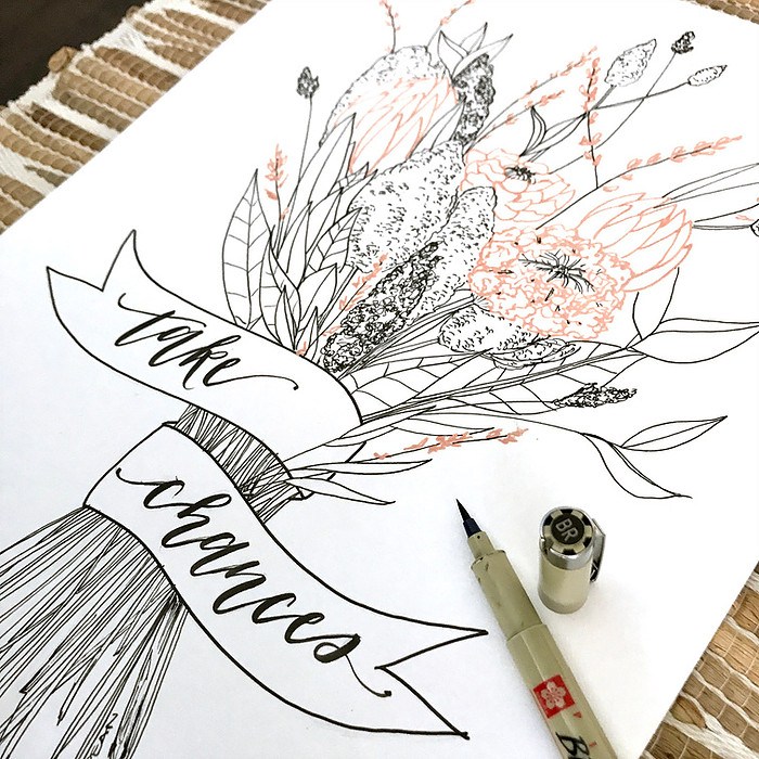 700x700 step wildflower drawing - Wildflower Drawing
