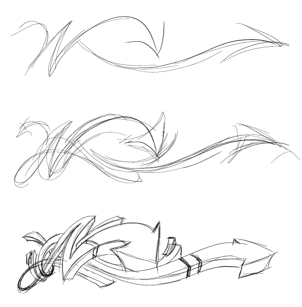 600x610 create a wild, graffiti style arrow design in adobe illustrator - Wildstyle Graffiti Drawing